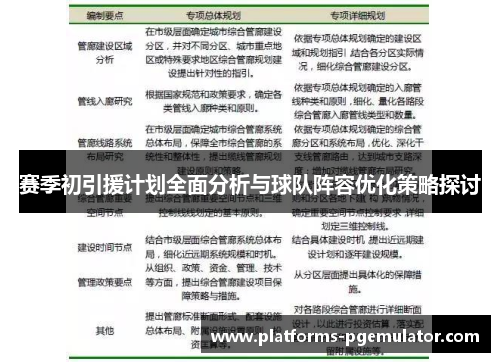 赛季初引援计划全面分析与球队阵容优化策略探讨